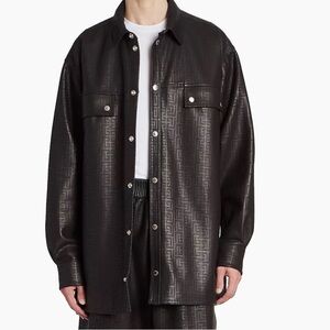 Balmain Monogram Leather Jacket